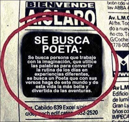 Lee más sobre el artículo Se Busca Poeta…